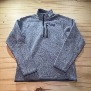 Patagonia Jacket Mens Small Gray Better Sweater Fleece 1/4 Zip Hiking Camping